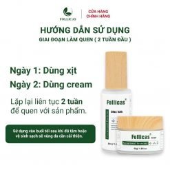 Hướng dẫn sử dụng Combo viêm nang lông Follicas