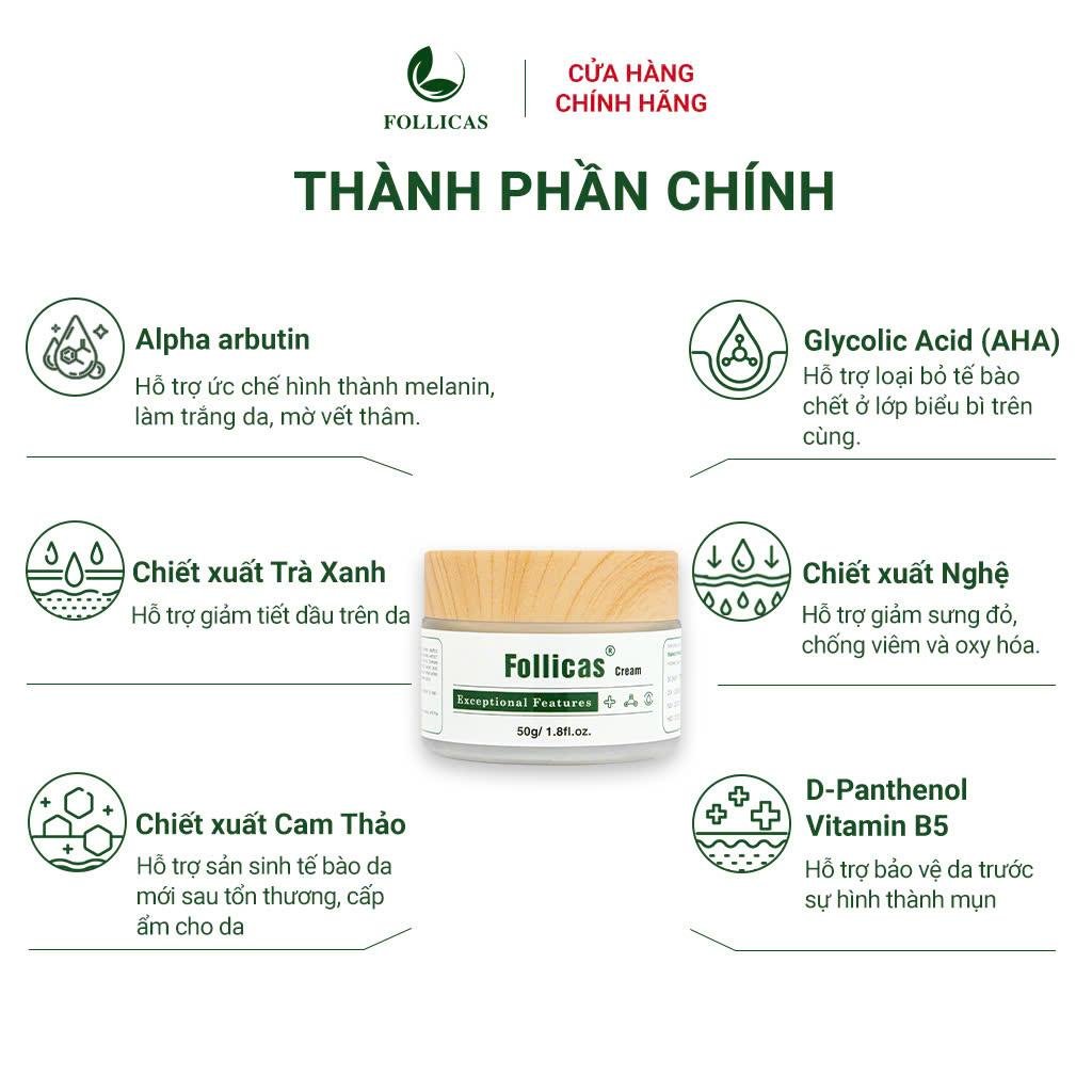 Thành phần kem bôi viêm nang lông Follicas